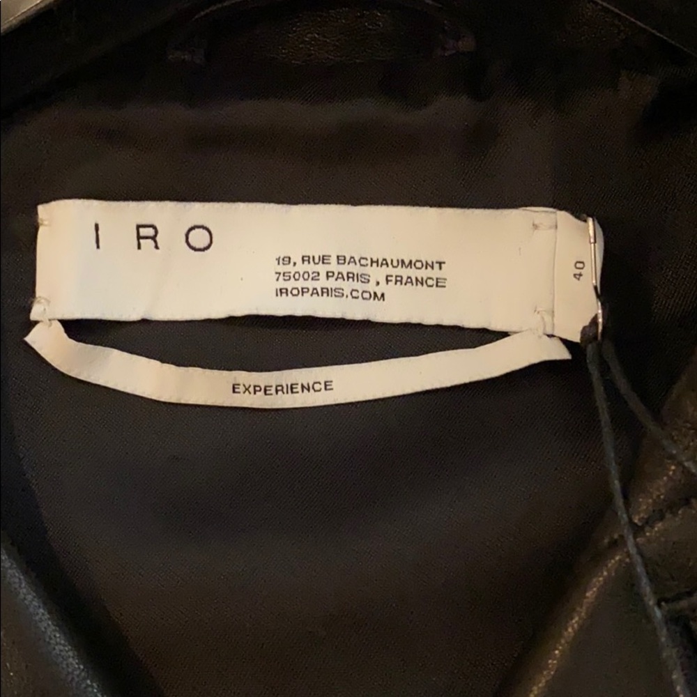 IRO Else Leather Jacket Size 40 (size 8) NWT - Picture 6 of 16